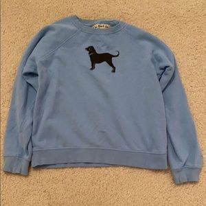 light blue black dog sweatshirt